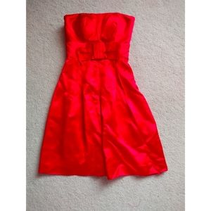 Red evening dress